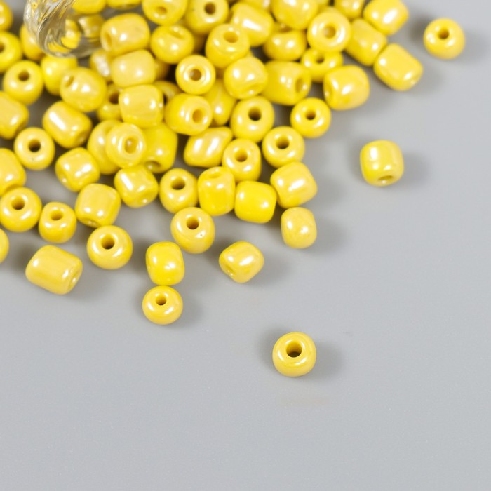 Бисер 6/0 в бутылочке «Золотой абрикос», 20 г, керамический блеск, 6×2×2 см