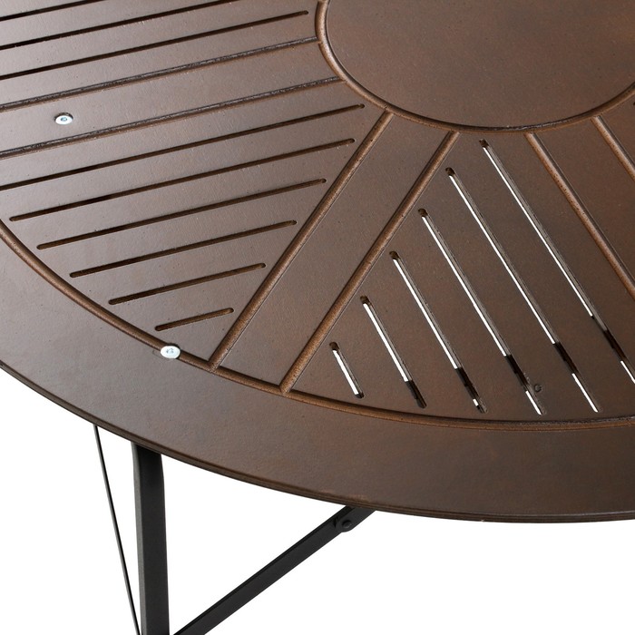 Набор садовой мебели «Бистро», 4 стула, круглый стол, коричневый