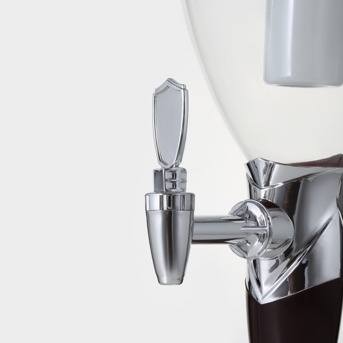 Башня пивная «Вавилон стиль», 3 л, колба для льда, подсветка, батарейки CR=2032, пластик, коричневая