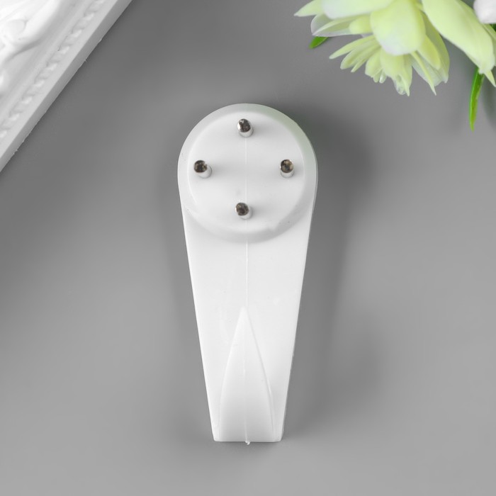 Крючок универсальный, пластик, металл, набор 5 шт., 5×2 см