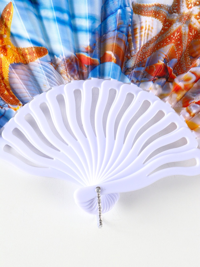 Веер складной «Морские ракушки», 23 см, МИКС