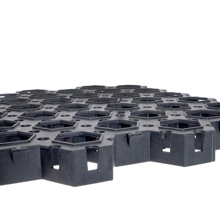 Решётка газонная, 68×41×3.3 см, класс нагрузки С250 до 25 т., чёрная