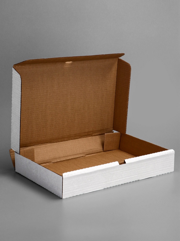 Коробка для пирога и пиццы, белая, 39×25×6 см