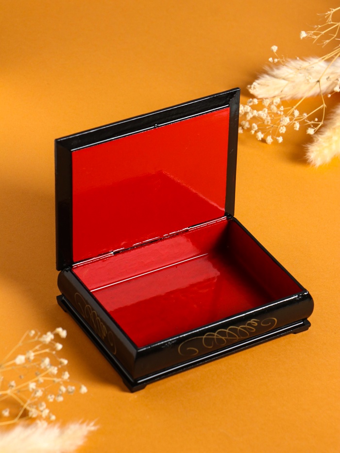 Шкатулка для украшений «Ягоды», 10×14 см, лаковая миниатюра