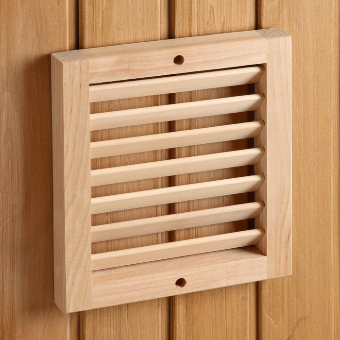 Вентиляционная решётка, 25×22×2.5 см, деревянная, «Добропаровъ»