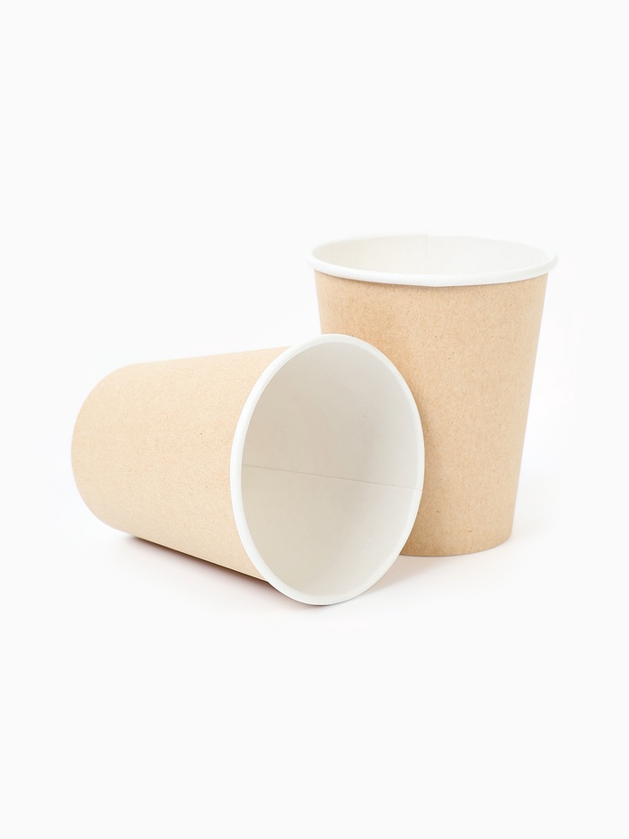 МП Стакан бумажный одноразовый «Крафт» 250 мл, диаметр 80 мм (100 шт.)