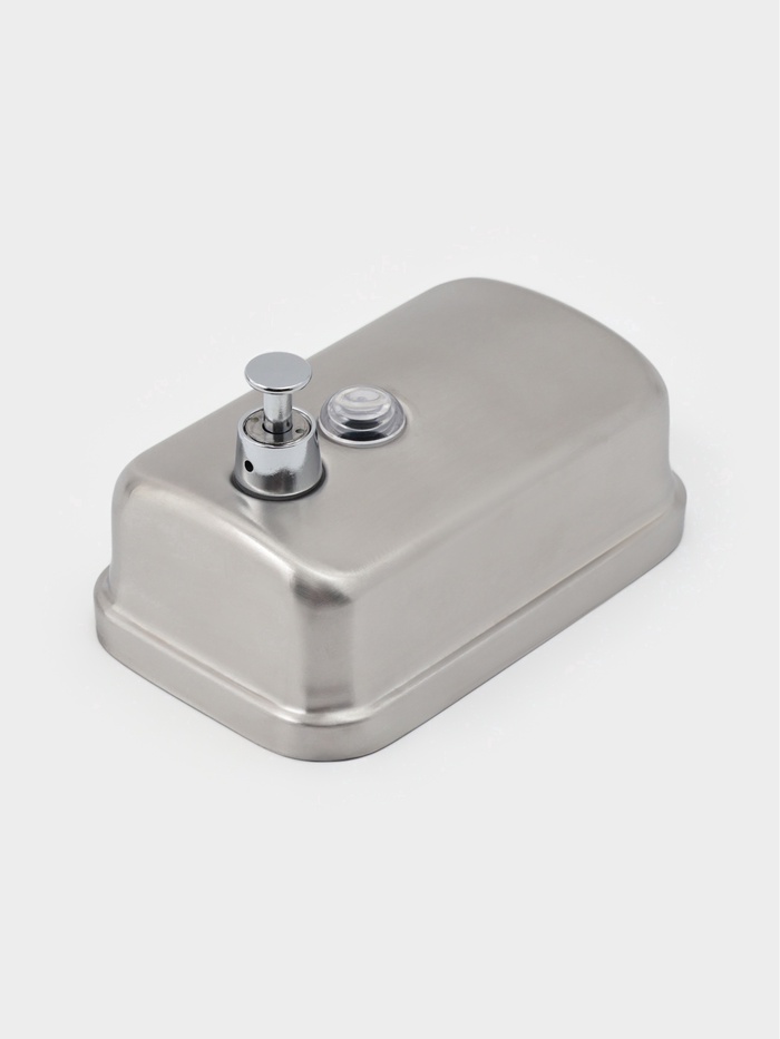 Диспенсер механический для антисептика, жидкого мыла, 500 мл, нержавеющая сталь