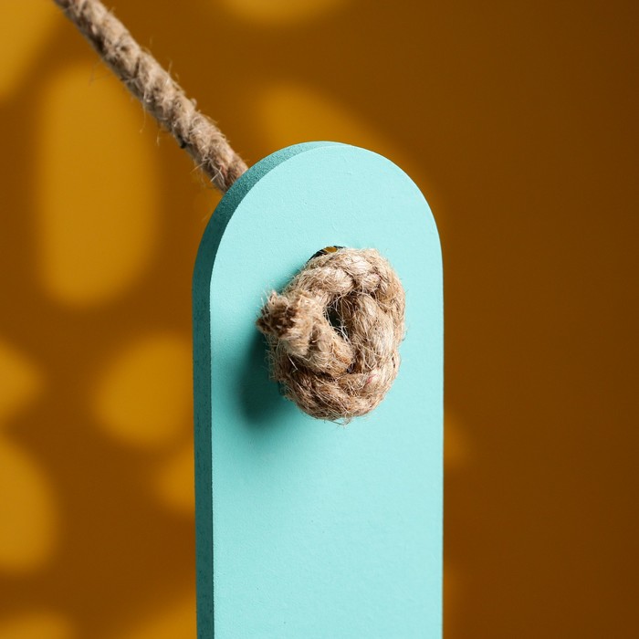 Подарочный ящик «Аром», деревянный, ручка - канат, бирюзовый, набор 3 шт.