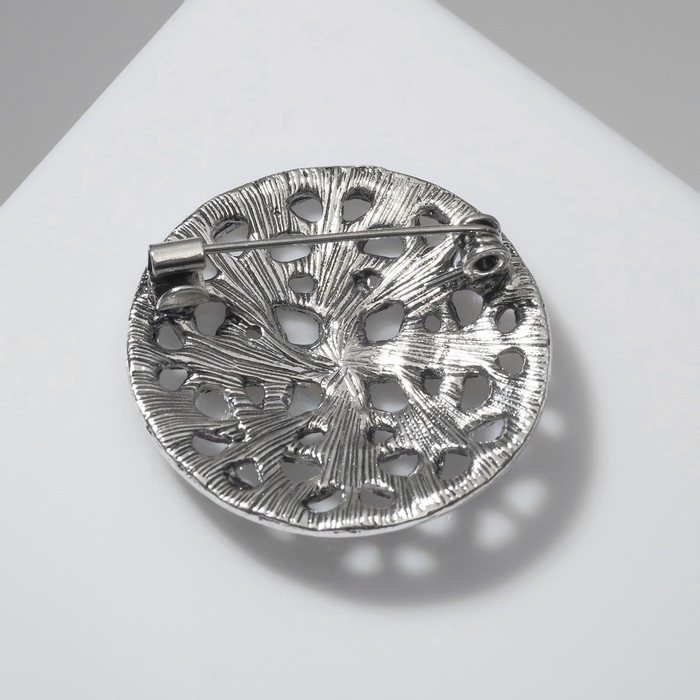 Брошь «Скандинавия», кельтские узлы, цвет чернёное серебро