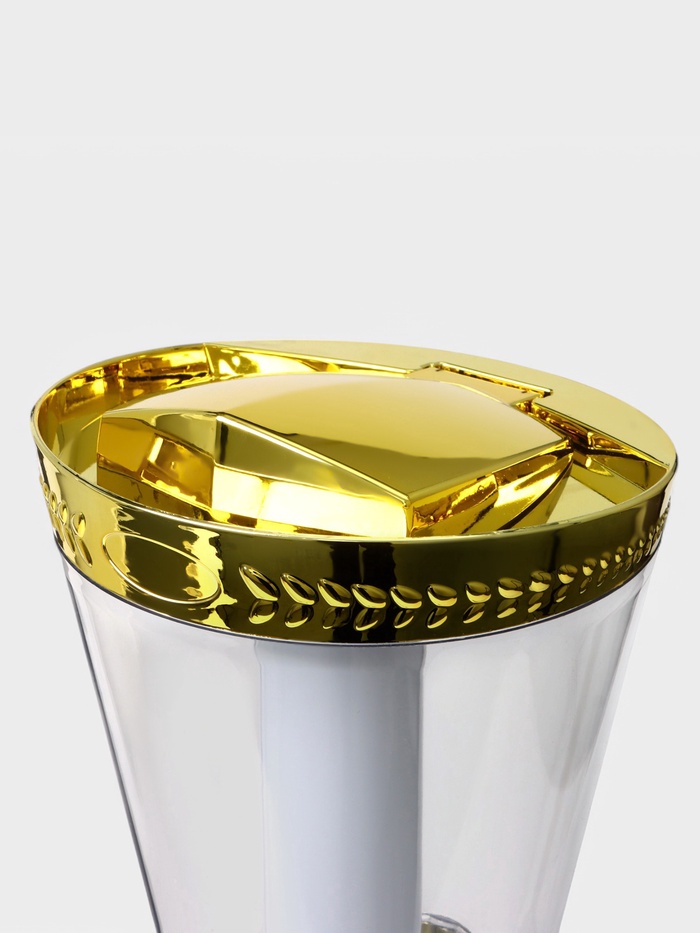 Башня пивная Empire, колба 3 л, ёмкость для льда, подсветка, пластик, золотистая