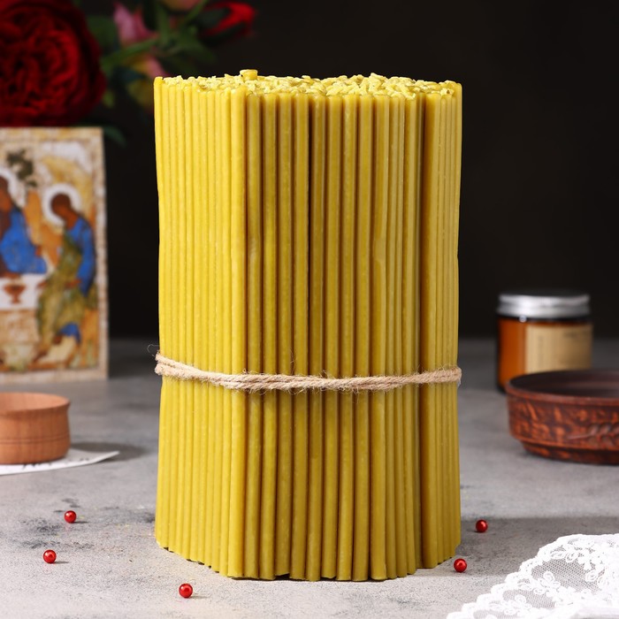 Свечи церковные медовые, №60, упаковка 2 кг, парафин, воск и медовое масло