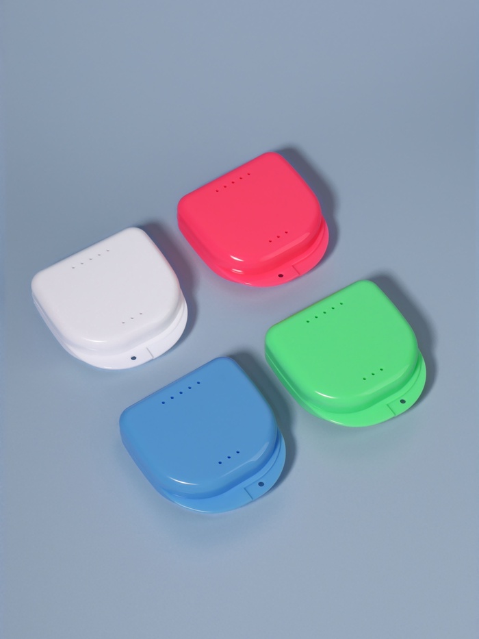 Контейнер для протезов, стоматологический, 8.5×8×2.7 см, МИКС