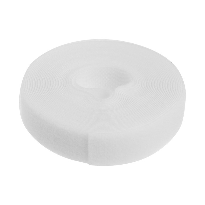 Лента-липучка для проводов 5000×20×1.5 мм ТУНДРА, белая, 1 шт.