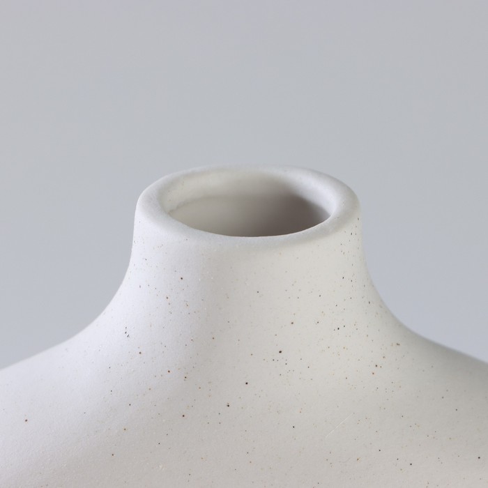 Ваза сервировочная SL Home «Пончик», 18×18.5 см, горло 3.5 см, керамика, белая