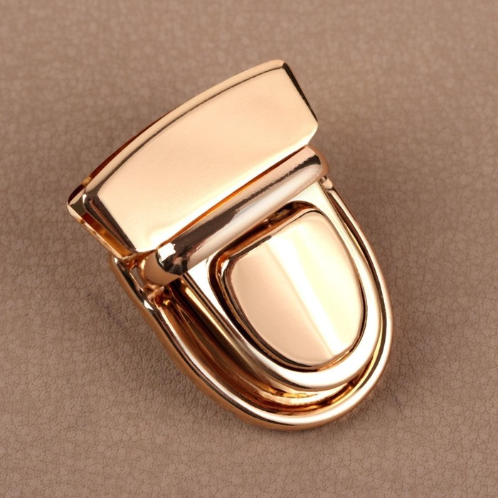 Застёжка для сумки, 4×3 см, цвет золотой