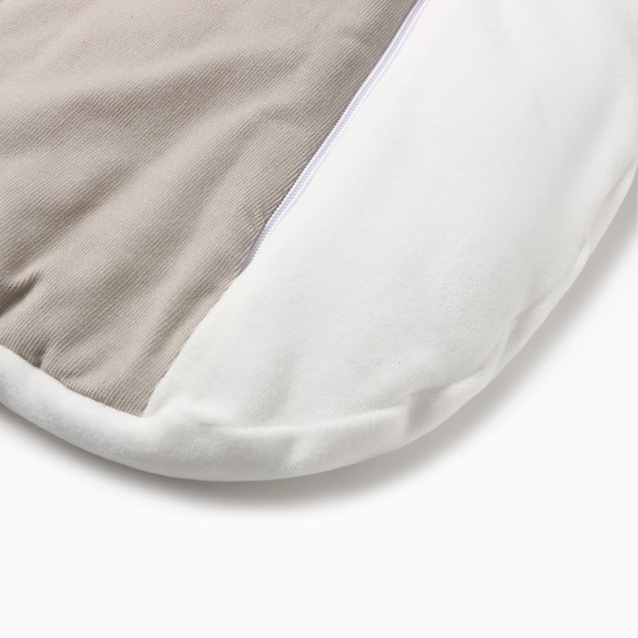 Конверт утепленный для новорожденных, цвет молоко/серый, рост 62 см