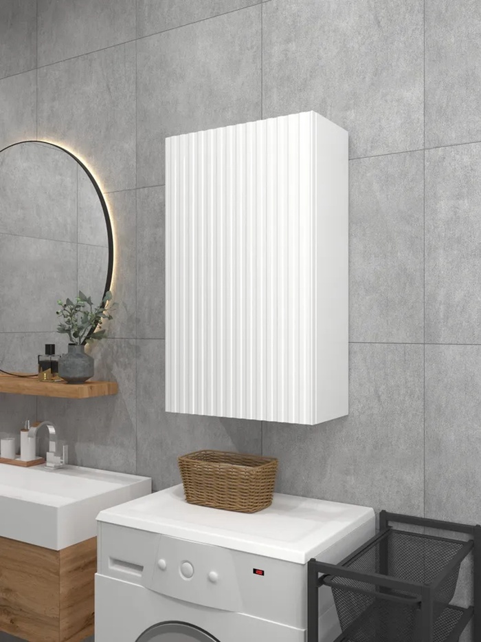 Шкаф навесной для ванной комнаты и туалета «MH7 - MA», 750×450×217 мм, цвет белый - М 10