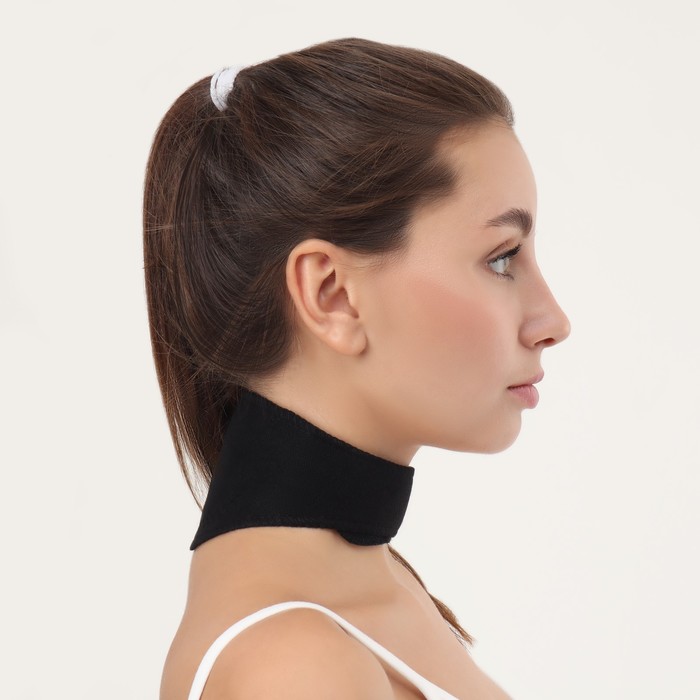 Турмалиновая накладка на шею, 5 магнитов, на липучке, чёрная