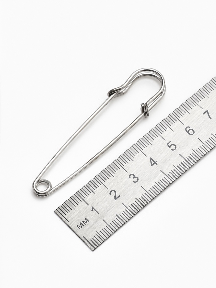 Булавка 7×1.6 см (набор 3 шт.), СМ-208-5, цвет серебро