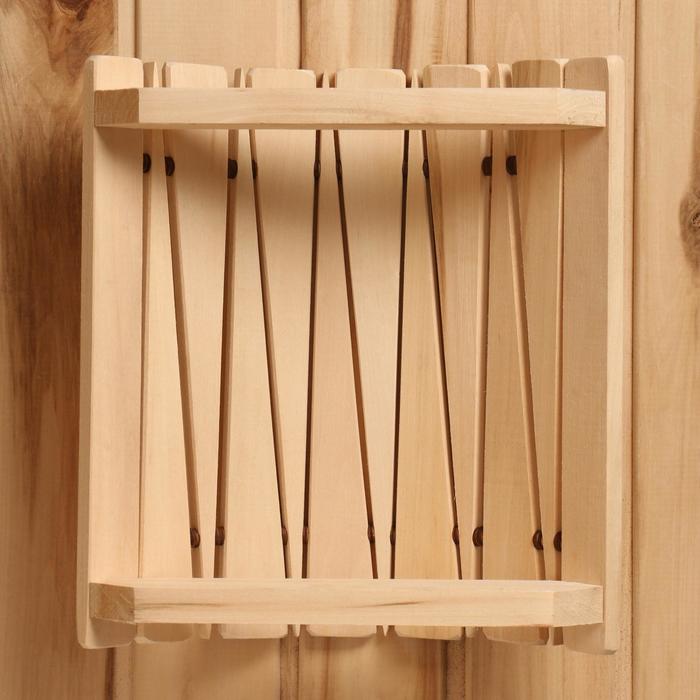 Абажур для бани и сауны «Треугольники», липа, 31×26.5×13 см, настенный, угловой, «Добропаровъ»