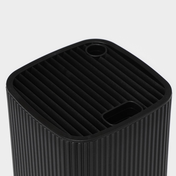 Подставка для ножей Доляна Loft, 11×11×22 см, пластик, чёрная