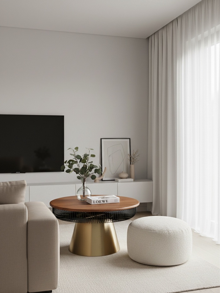 Столик журнальный «Венский кофе», 81×81×42.5 см, железо, дерево