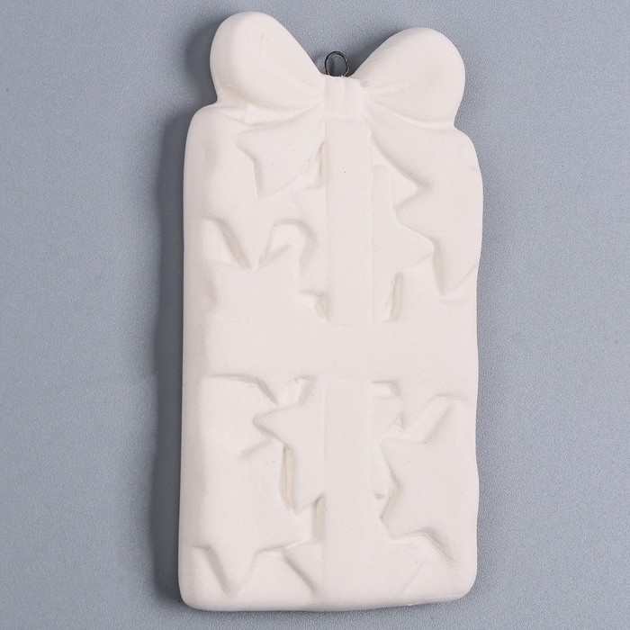 Ёлочная игрушка под раскраску «Подарок с бантиком», с подвесом