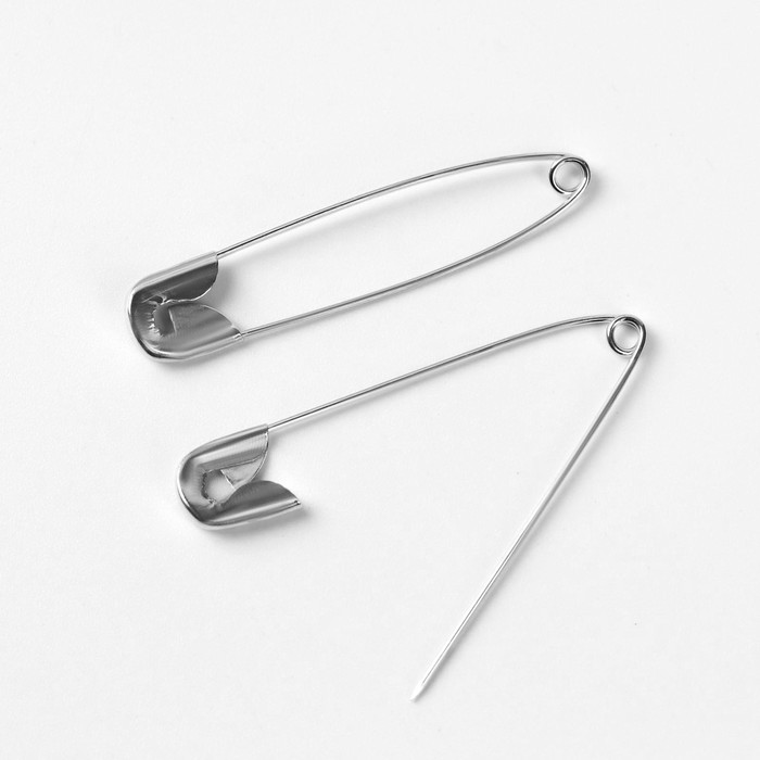 Булавки английские, 22 мм, 2000 шт., цвет серебряный