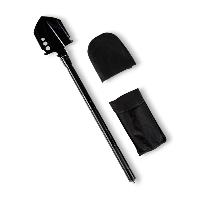 Лопата многофункциональная 9 в 1 в чехле, 67 см, черная