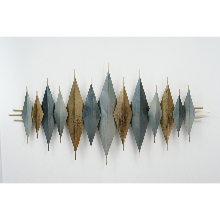 Декор настенный, панно металл «Острые ромбы», 70×150×6 см