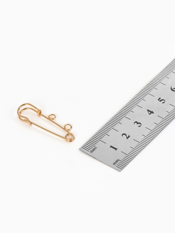 Булавка для подвесок PO-035, №01, 2 шт. 3.5×0.5 см, цвет золото