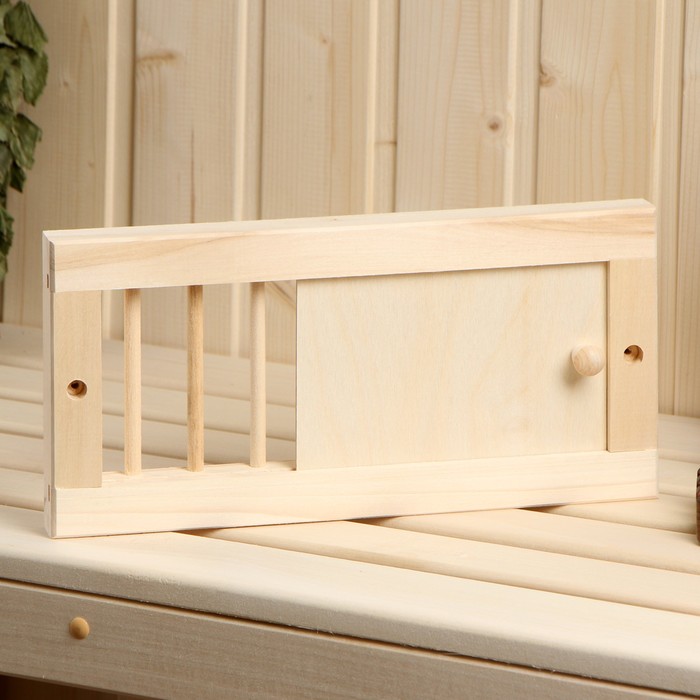 Крышка вентиляции, 30×17 см, липа, с задвижкой, «Добропаровъ»