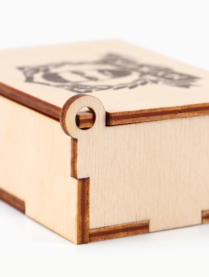 Коробка подарочная деревянная «Мужик» 8.5×6×3.5 см