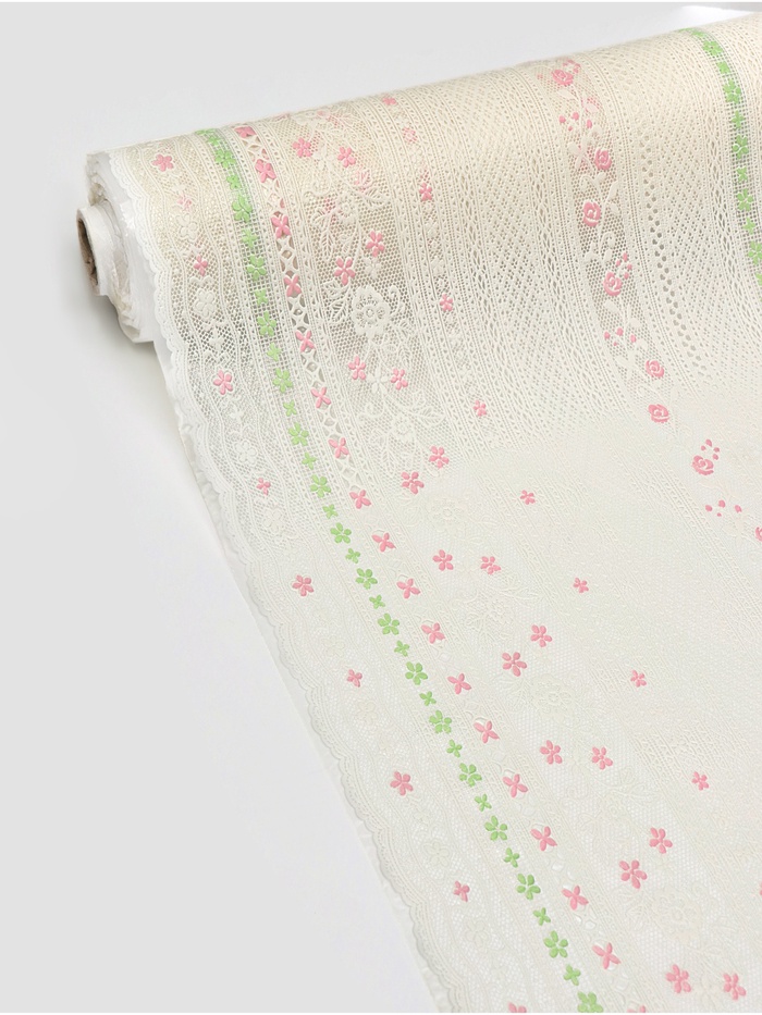 Клеёнка на стол ажурная Lace «Плетение роз», ширина 137 см, рулон 20 метров, толщина 0.3 мм