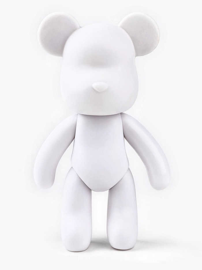 Алмазная мозаика на фигурке с полным заполнением «Жемчужный мишка стразами», белый