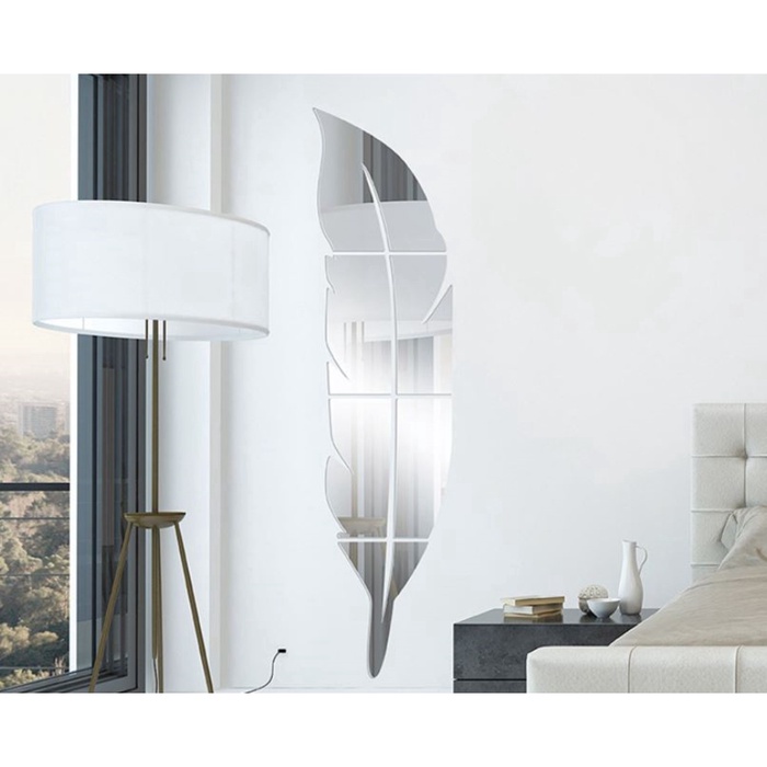 Зеркало настенное «Пёрышко», на клеевой основе, 6 деталей, 73×18 см