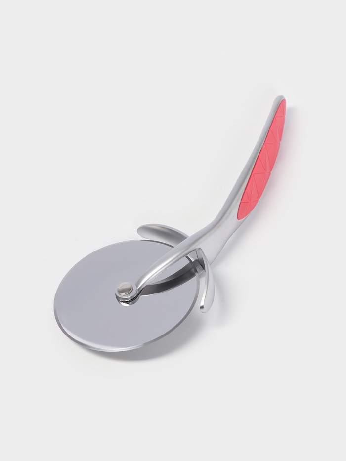 Нож для пиццы и теста Доляна Redline, d=6.5 см, нержавеющая сталь, красный