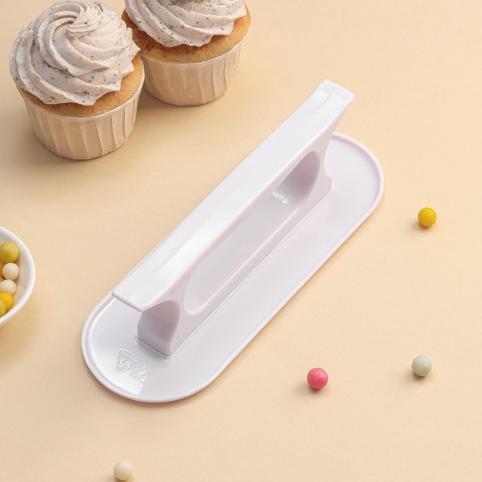 Кондитерский утюжок для мастики Доляна, 20.5×7.5 см, белый