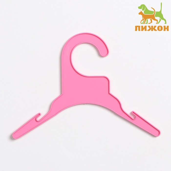 Вешалка для одежды животным, 19×14×0.4 см, розовая