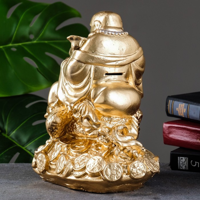 Копилка для денег «Хотей на лягушке», гипс, 23.5×15×18 см