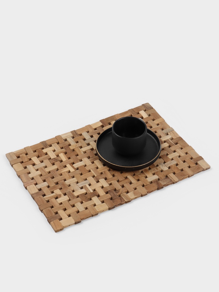 Коврик из тикового дерева, 40×30×0.7 см