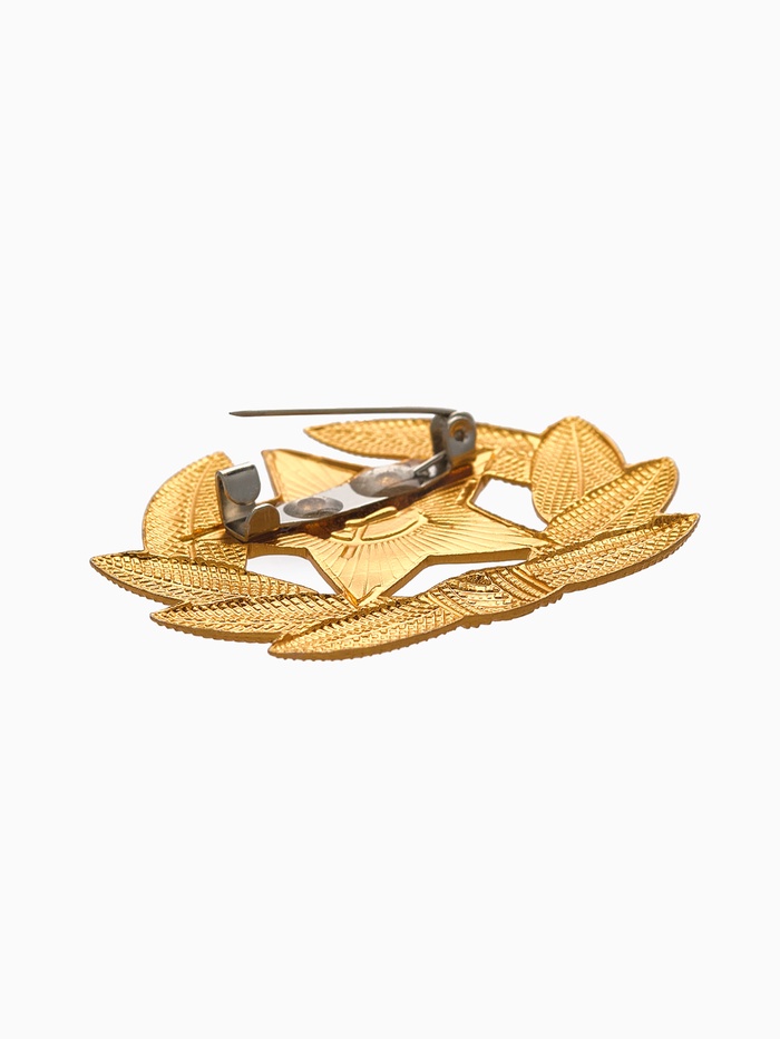 Значок «Кокарда» Советской армии, красный в золоте