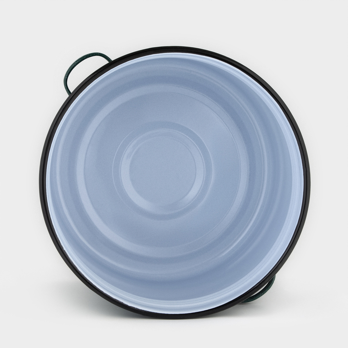 Бак эмалированный, 40 л, d=42 см, с крышкой, без декора, зелёный