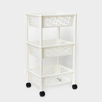 Этажерка напольная Prima, 3-х секционная, на колёсиках, МИКС