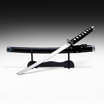 Макет оружия «Сувенирная катана на подставке. Нао», 77 см, чёрный глянец