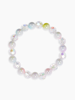 Браслет детский «Выбражулька. Гранёные кристаллы», d=5 см, фиолетовый