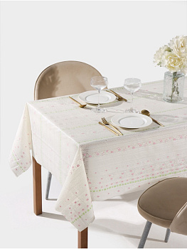 Клеёнка на стол ажурная Lace «Плетение роз», ширина 137 см, рулон 20 метров, толщина 0.3 мм