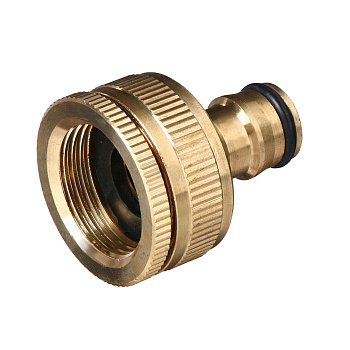 Штуцер, внутренняя резьба 3/4"–1", быстросъёмное соединение, латунь, Greengo