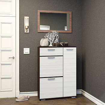 Тумба высокая «Ника», 800×354×1115 мм, цвет венге/лоредо