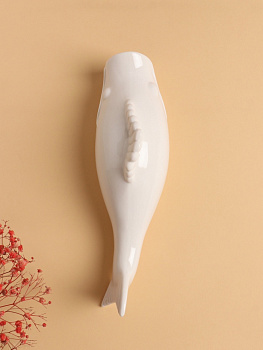 Декор настенный-ваза, панно TAKE IT EASY «Рыбки», 26.2×7.3 см, белый